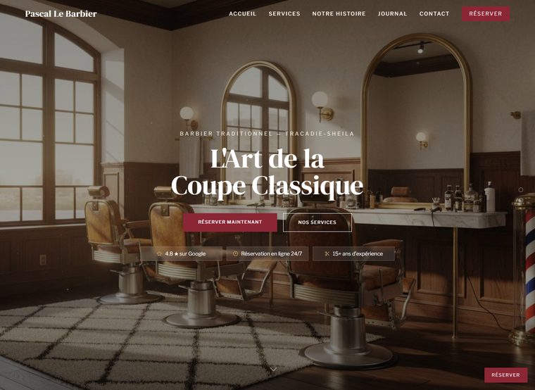 Pascal Le Barbier barbershop website